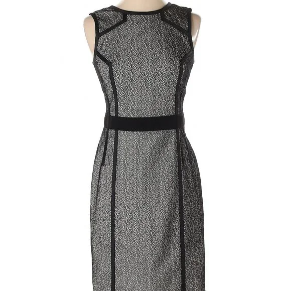 Banana Republic | Dresses | Black Cream Netted Lace Banana Republic Dress 4  | Poshmark